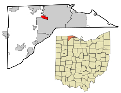 Lucas County Ohio incorporated and unincorporated areas Ottawa Hills highlighted